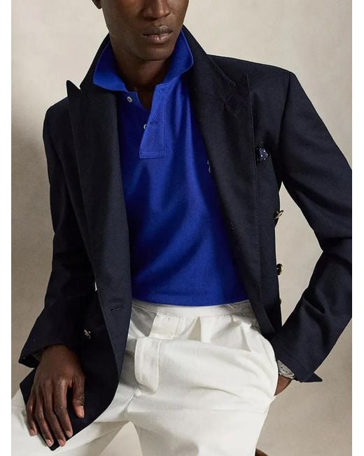 Polo Ralph Lauren Blue Polo En Piqué À Logo Brodé for men