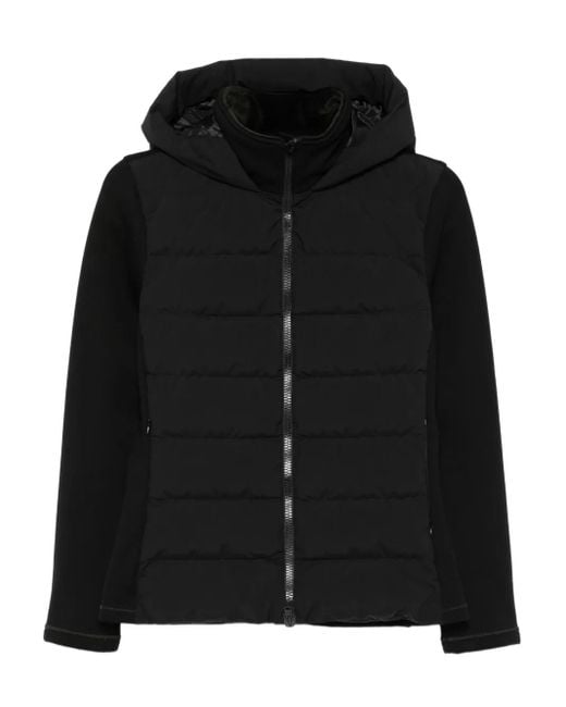 Piumino Trapuntato Con Cappuccio di Herno in Black