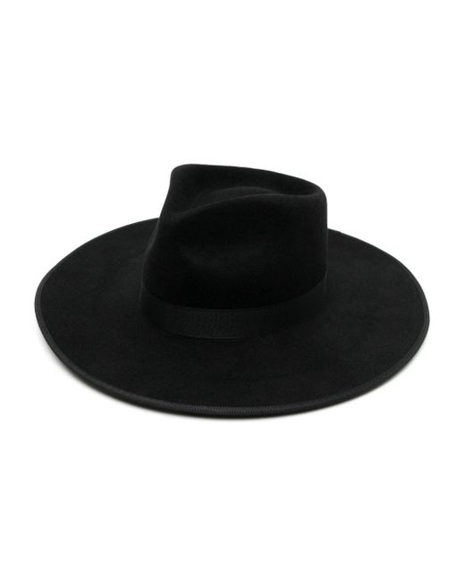 Lack of Color Black Rancher Wool Fedora Hat
