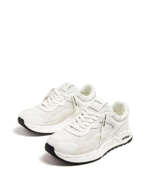 Off-White c/o Virgil Abloh White Off- Mesh Kick Off Sneakers for men