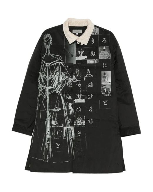 Yohji Yamamoto Jas Met Print in het Black voor heren