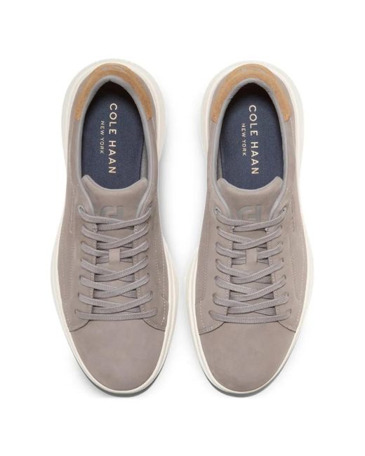 Cole Haan White Grandpro Tennis Ii Nubuck Sneakers for men