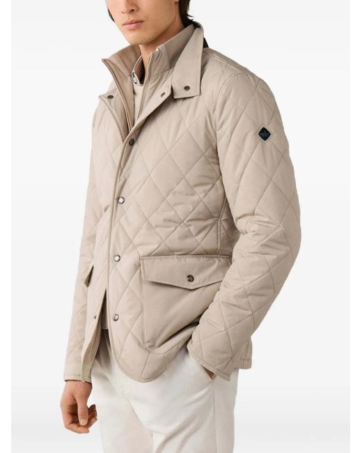 Hackett Natural Quilted Paddock Padded Jacket for men