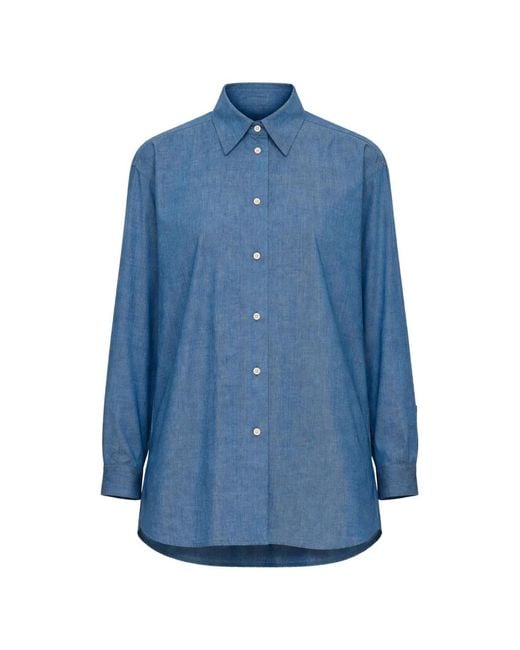 Dusan Blue Pointed-Collar Shirt