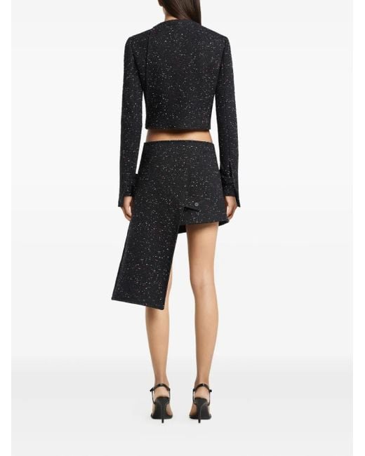 Courreges Black Tweed Cropped Jacket