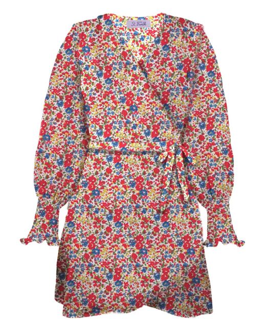 Mc2 Saint Barth Brilly Mini-Jurk Met Bloemenprint in het Red
