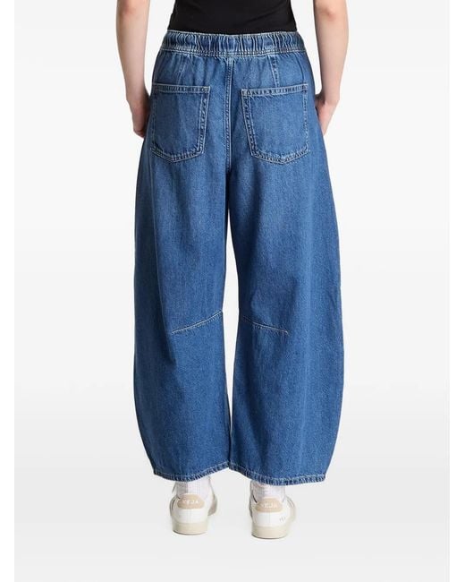 Gap Blue Drawstring Barrel-Leg Jeans