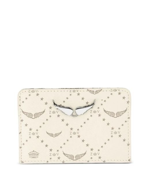 Zadig & Voltaire Natural Zv Pass Monogram Card Case