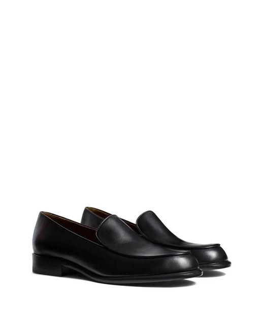 Khaite Black Miles Loafers