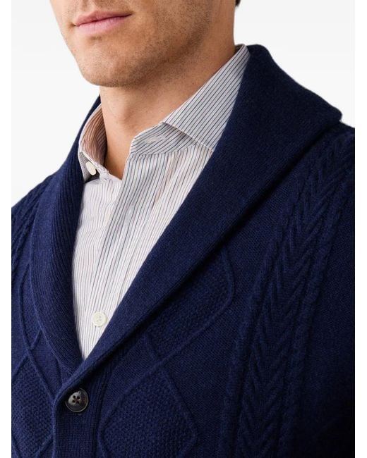 Cárdigan Con Cuello De Esmoquin Hackett de hombre de color Blue