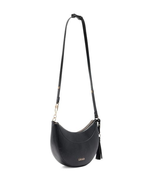 Liu Jo White Medium Crescent-Shaped Tassel Satchel Bag
