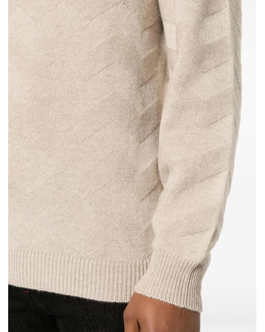 Kiton Natural Jersey Cashmere Jumper for men
