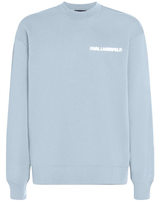 Karl Lagerfeld Blue Ikonik 2.0 Organic Cotton Sweatshirt for men