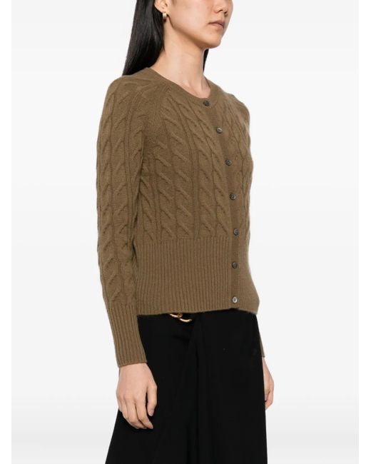 N.Peal Cashmere Green Myla Cardigan
