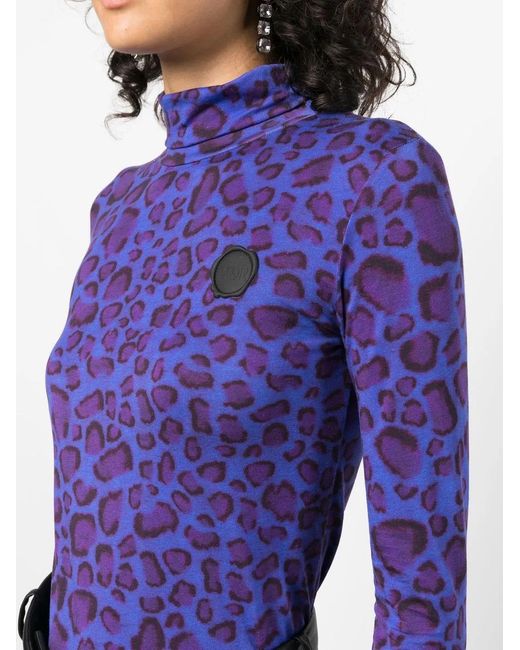 Viktor & Rolf Blue Logo-Patch Long-Sleeve T-Shirt