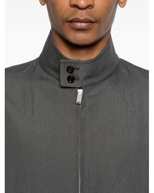 Lardini Gray Zip Collar Jacket for men