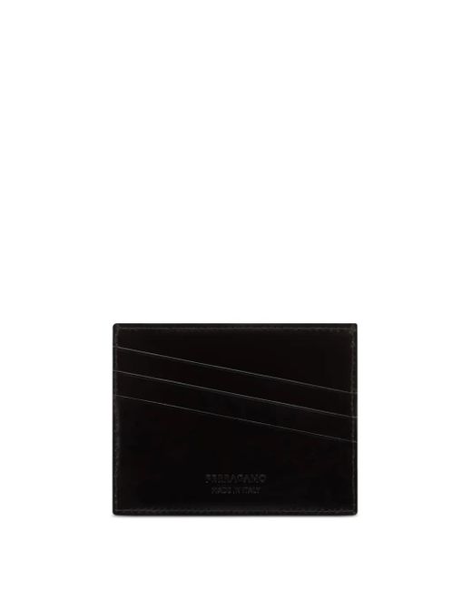 Ferragamo Black Logo Leather Wallet for men