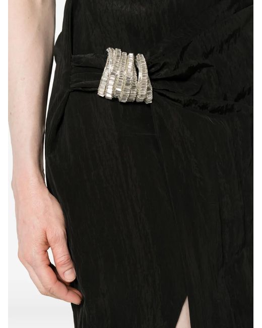 David Koma Black Bow-Detail Maxi Dress