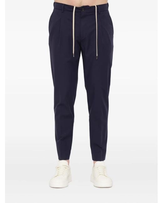 BE ABLE Blue Pleated Trousers for men