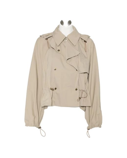 Burberry Natural Drawstring-Waist Jacket