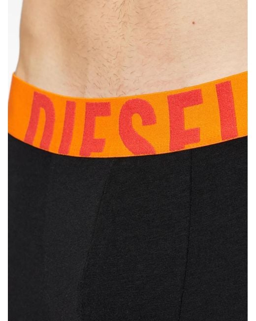 DIESEL Blue Damien-D-Pop Logo-Waistband Boxers (Set Of Three) for men