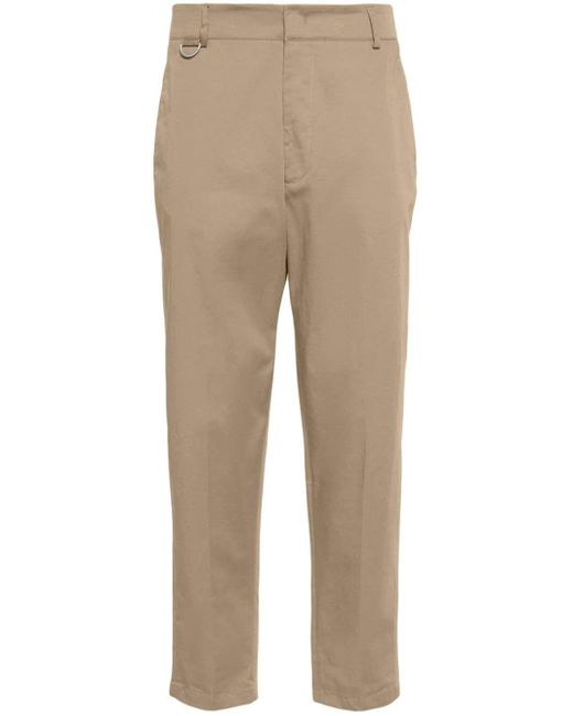 Low Brand Natural Tonal Stitching Tapered-leg Trousers for men