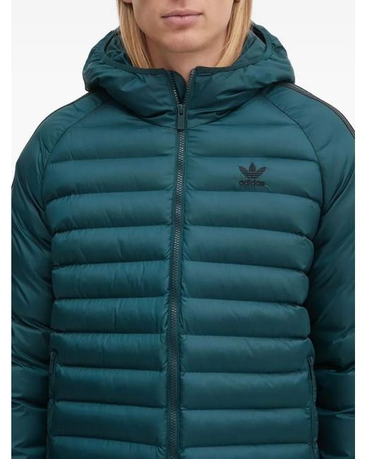 Adidas Green Hooded Padded Jacket for men