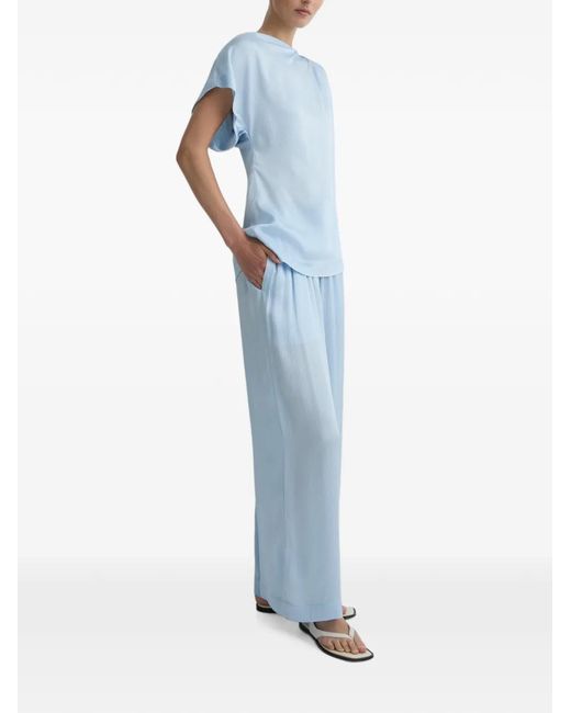 Bondi Born Blue Ardea Draped Shoulder Top