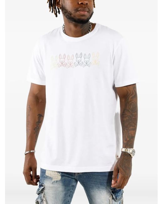 Psycho Bunny White Barbon T-Shirt for men