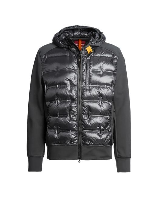 Parajumpers Gray Hooded Padded Jacket for men