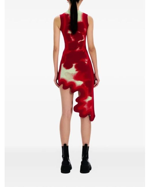 Ph5 Red Tie-Dye Midi Dress