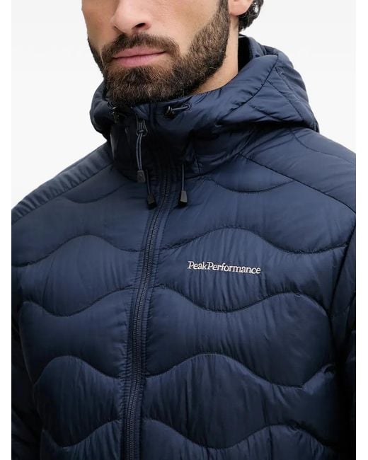 Peak Performance Blue Helium Hooded Padded Jacket for men