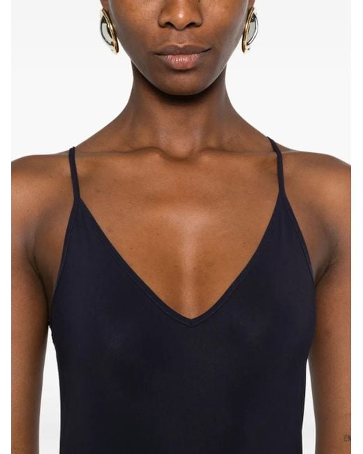 Jil Sander Black V-Neck Spaghetti-Strap Top