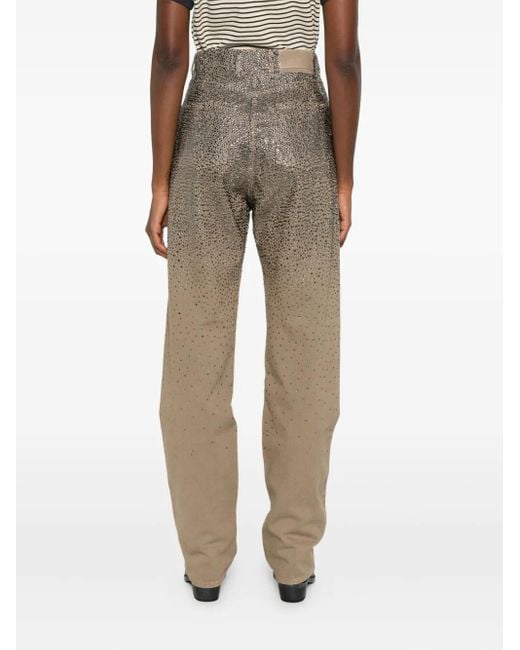 Golden Goose Deluxe Brand スワロフスキービジュートリム ジーンズ Gray