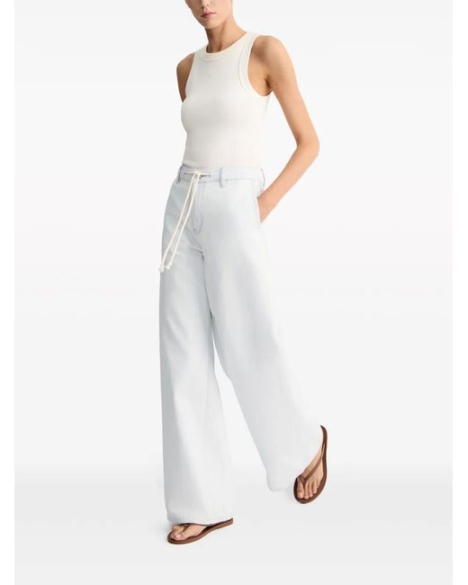 12 STOREEZ Blue 433 Low-Rise Wide-Leg Organic Cotton Jeans