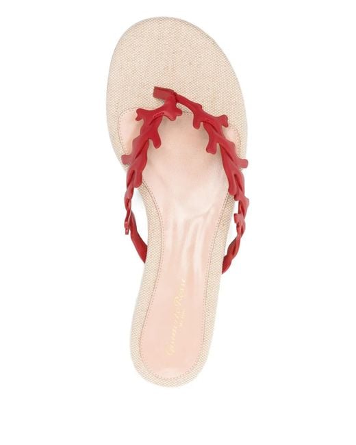 Gianvito Rossi Pink Ocean Thong-Strap Flat Sandals