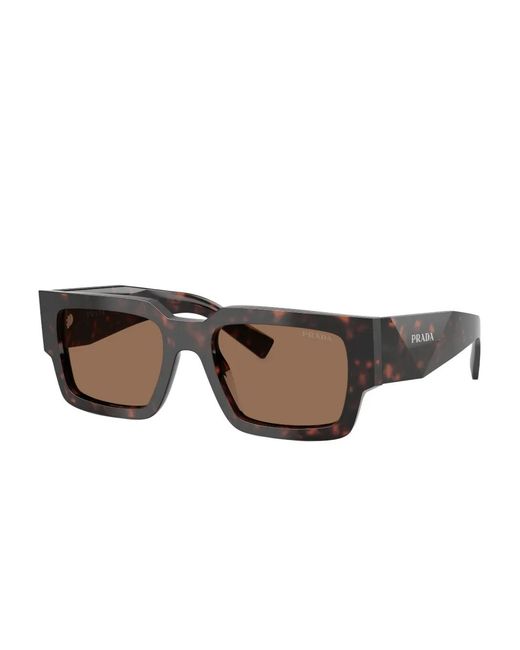 Prada Brown Rectangle-Frame Sunglasses for men