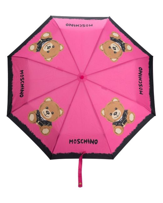 Paraguas con logo estampado de Moschino de color Neutro Mujer Accesorios de Paraguas de 