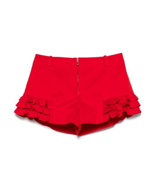 Sandro Red Ruffle-Detail Short