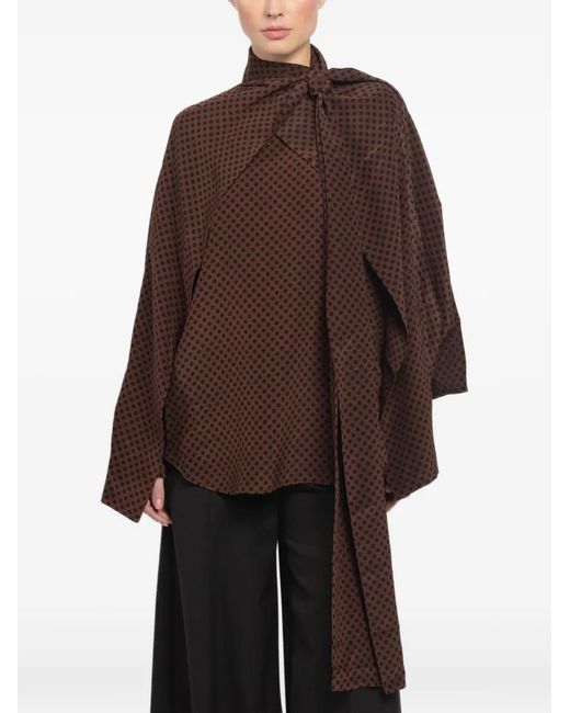 Petar Petrov Brown Circles Blouse
