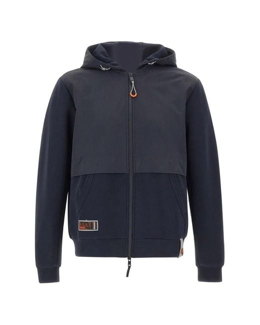 Dekker Blue Drawstring Hooded Sweatshirt for men