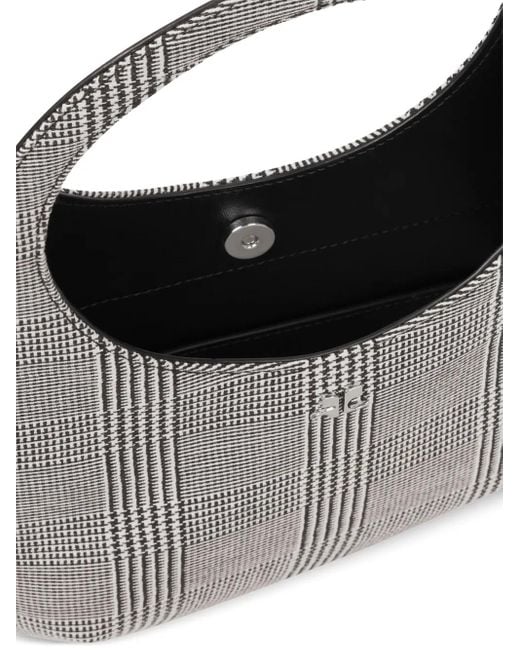 Courreges Gray Prince Of Wales Holy Tote Bag