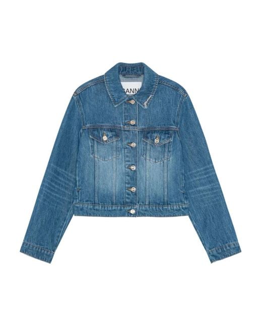 Ganni Blue Denim Jacket