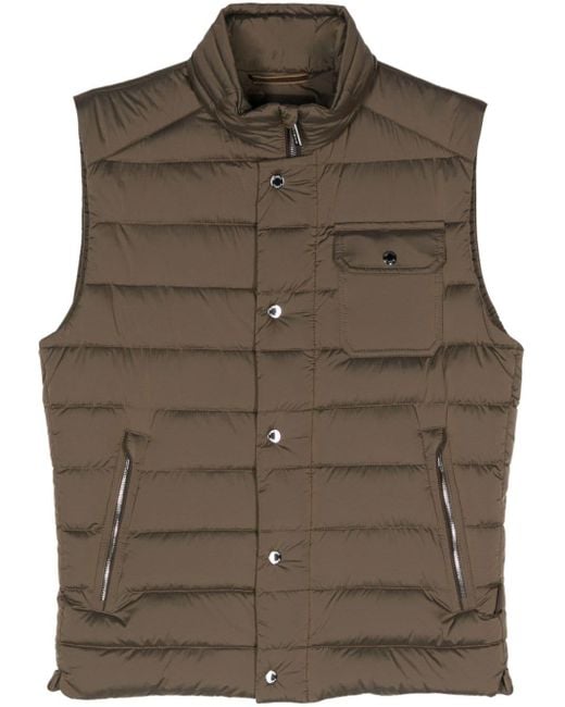 Moorer Brown Morfeo Quilted Down Gilet for men