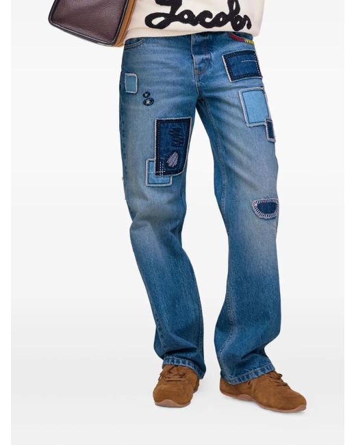 Vaqueros con diseño patchwork Marc Jacobs de color Blue