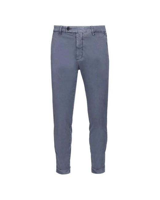 Al Duca D'aosta Blue Pantalon Chino Teint En Pièce for men