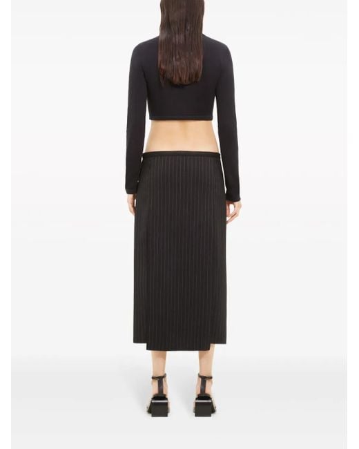 Courreges Black Buckled Cropped Cardigan