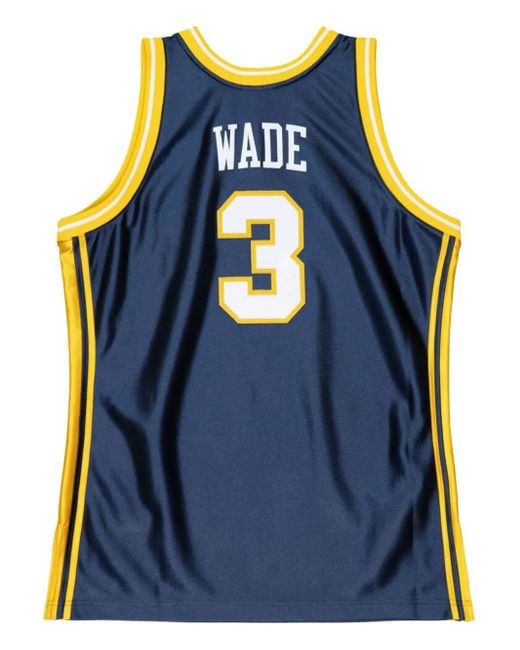 Mitchell & Ness Blue "Ncaa Marquette 2002 Dwyane Wade" Basketball Jersey for men