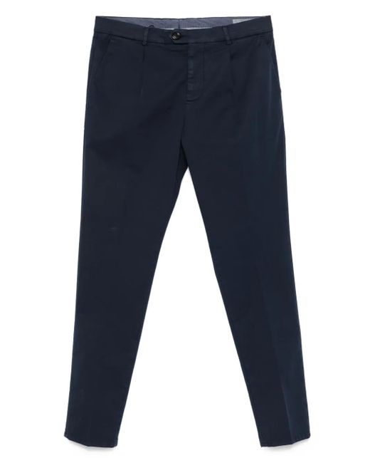 Brunello Cucinelli Geplooide Chino in het Blue voor heren