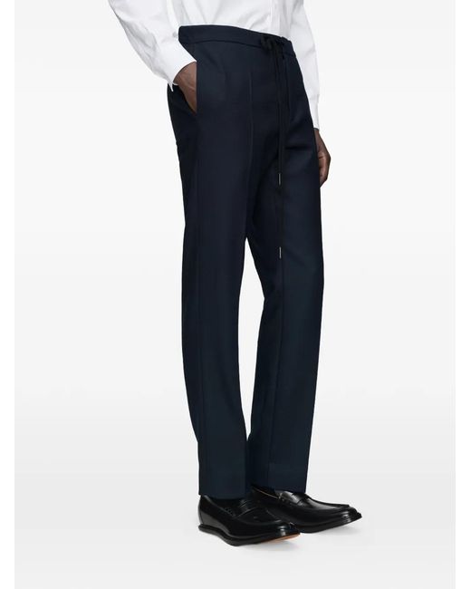 Maison Margiela Blue Virgin Wool Straight-Leg Trousers for men